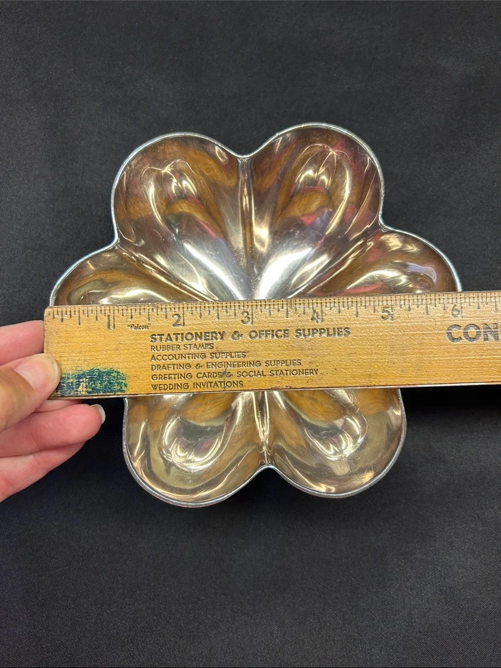 Reed and Barton silverplated floral pedestal serving dish